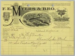 1910 Myers & Bro Billhead Ashland Ohio Force Lift Pumps Glass Valve Seats. Fixed Price $15.00.