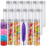 18 Pack 115 Ml Clear Plastic Test Tubes With Screw Caps Flat-bottomed Bath Sa.... Fixed Price $20.72.