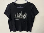 American Eagle. Black Cap Sleeve Top. Sail Boats. Newport, Size Xl. Fixed Price $6.10.