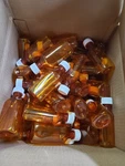 105 Pack Centor PE-4-BK Amber Pet Oval Liquid Bottles, Oz, With Closures, New. Fixed Price $49.95.