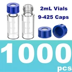 1000PCS 2ML Sample Vials+screw Caps Clear Glass Bottles 9-425 Hplc Gc Ptfe 9MM. Fixed Price $139.08.