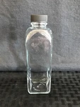 Kimax Kimble 4OZ Glass French Square Bottle With Black Lined Screw Cap. Fixed Price $13.99.