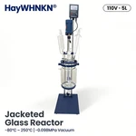 110V 5L Lab Glass Reactor Double Jacketed Vacuum Stirring Ptfe Valve High Torque. Fixed Price $1196.10.