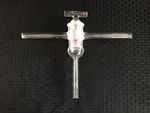 Ace Glass 10MM Bore High Vacuum Stopcock W/ 16MM Od Sidearms Plug 12-3/4 Oal. Fixed Price $82.49.