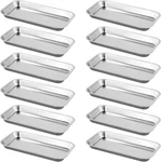 12 Pack 201 Stainless Steel Metal Tray, Surgical Silver. Fixed Price $30.29.