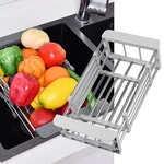 Retractable Kitchen Sink Drain Rack Basket Storage For Washing Fruits Vegetables. Fixed Price $19.99.