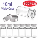 100PCS Lab 10ML Clear Vials+caps 20MM Glass Bottles Hplc Beveled Edge Crimp Top. Fixed Price $39.99.