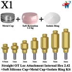 1X Kit Straight Ot Loc Attachment Int Hex 2.42 Soft Silicone Metal Cap Ring. Fixed Price $30.00.
