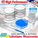 10 Pack 90MM Glass Petri Dishes With Lids Autoclavable Lab Plates Reusable. Fixed Price $25.99.