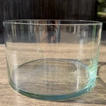 Modern Elegant Clear Glass 8 Inch Cylinder Style Salad Serving Bowl. Fixed Price $39.50.