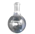 Chemglass Round Bottom Flask 250ML Single Neck 24/40 Heavy Wall CG-1506-17. Fixed Price $14.99.