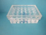 Nalgene Acrylic Radiaton Shielding Beta Tube Rack 6720-9150 & Cover 71-6720-0150. Fixed Price $19.99.