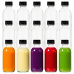 2 Oz (60ML) 15 Pack Leak-proof Clear Glass Boston Round Bottles With Lids M.... Fixed Price $20.87.