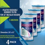 Big Blue Pleated Sediment Water Filters Washable Micron Cartridges 4.5 X 10. Fixed Price $39.99.