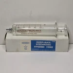 Vintage Glass Perfektum Micro-mate Interchangeable 50CC Hypodermic Syringe + Box. Fixed Price $38.00.