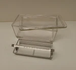 Wheaton 900400 Staining Dish Complete, With Glass Lid, Stainless Steel Rack. Fixed Price $104.99.
