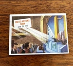 1954 Topps Scoop Set-break # 22 United Nations Born Ex. Fixed Price $10.00.