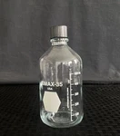 KIMAX-35 Glass 500ML Graduated Media Storage Bottle W/ Screw Cap No Pour Ring. Fixed Price $13.99.