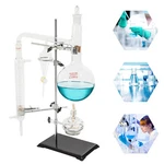 1000ML Distillation Apparatus Kit Lab Water Essential Oil Distiller Glassware. Fixed Price $76.19.
