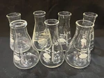 Lot Of (7) Kimble Kimax Glass 125ML Narrow Mouth Erlenmeyer Flask 26500-125. Fixed Price $44.95.