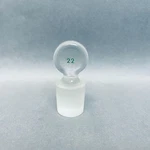 Chemglass Pennyhead #22 Solid Flask Length Lot Of 9 Stoppers. Fixed Price $115.00.