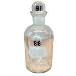 Vintage Wheaton Glass Vitro Bottle With Stopper 6". Fixed Price $20.00.