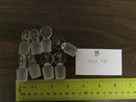 8 Pieces -- Pyrex Kimax Kontes Standard Taper Laboratory Glass Stopper No. 16. Fixed Price $14.95.