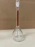 Kimax 100ML Volumetric Flask W/ Internal Thermometer Tc 20 Glass Stopper. Fixed Price $29.99.