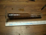 Kimax Glass 100ML 0.6ML Hex Base Graduated Cylinder 20024 Very Used,stained. Fixed Price $8.00.