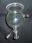 Chemglass 100MM Flange 300ML Jacketed Benchtop Reaction Vessel, GL14, Damaged. Fixed Price $309.99.