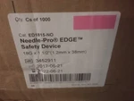 (case Of 1,000) Cardinal Health ED1815-NO Device Edge Safety Exp 06/22 (new). Fixed Price $194.99.