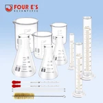 14PCS/11PCS Lab Flask Glass Measuring Beaker 50/100/250ML Graduated Cylinder Kit. Fixed Price $34.99.
