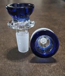 14MM Glass Round Slide Bowl Male For Water Pipe Bong Blue (1 - One). Fixed Price $12.77.