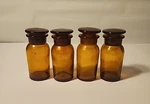 Vintage Amber Laboratory/apothecary Bottle Set Kimble Usa With Ground Glass. Fixed Price $80.00.
