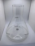 Pyrex 2.8L Fernbach Style, Wide Mouth, Culture Flask, With Baffles, 4423-2XL. Fixed Price $100.00.