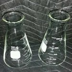 Pair Of Pyrex 500ML Flasks 5100 Stopper NO.10 Great Condition. Fixed Price $28.00.