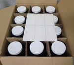 R199875 Case Of 12 Wheaton Amber 16OZ Glass Bottles W216943 W/ Lids. Fixed Price $100.00.