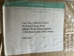 24 Plates, Arctic White AWLS-T110-2 96 Round Deep Well, 600UL X Racks Of. Fixed Price $55.00.