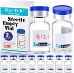 Ks-tek Sterile Empty Vials Self Healing Injection Port,with 2ML Clear. Fixed Price $14.60.