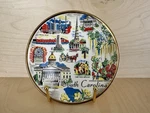 South Carolina Round Ceramic Plate / Trivet 6" Gold Rim Decorative. Fixed Price $15.00.