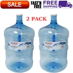 Large Reusable 5 Gallon Water Bottle Jug Container Bpa Free Home Office (2 Pack). Fixed Price $32.98.