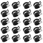 Bonsicoky 20PCS 5/8 Stainless Steel Cable Clamps, Rubber Inch, Black. Fixed Price $14.75.