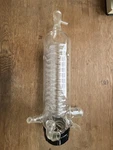 Buchi Switzerland Vertical Double Coiled Glass Condenser. Fixed Price $200.00.