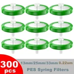 300PCS Pes Syringe Lab Filters 0.22 Pore Size 18MM/25MM/33MM Hydrophilic Green. Fixed Price $97.51.