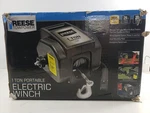 Reese 1 Ton Portable Electric Winch 29FT Steel Cable 70336 Open Box. Fixed Price $140.00.