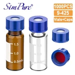 1000PCS 2ML Amber/clear Sample Vials+caps Screw Thread Top Hplc Gc Glass Bottle. Fixed Price $138.50.