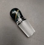 Multicolor Swirl 19MM Glass Male Ground Joint Stopper Cap. Fixed Price $16.00.