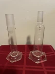 Pyrex 31760 125ML 40/50 And - 31770 250ML 29/42 Gas Washing Bottles. New.. Fixed Price $80.00.