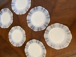 Macbeth Evans American Sweetheart Monax Depression Glass Set Of 6 Plates. Fixed Price $65.00.