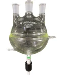 Chemglass 2000ML 3-NECK Half-jacketed Round Bottom Flask Drain Valve CG-1539-05. Fixed Price $391.99.